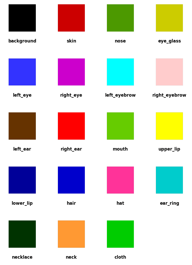Color Palette for Segmentation